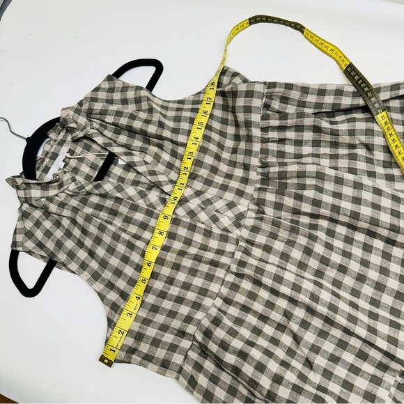 OLIVACEOUS PLAID LINEN MINI DRESS SIZE L NWT - Picture 7 of 8